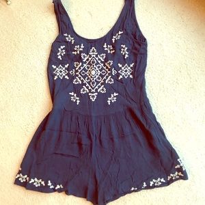 Embroidered romper